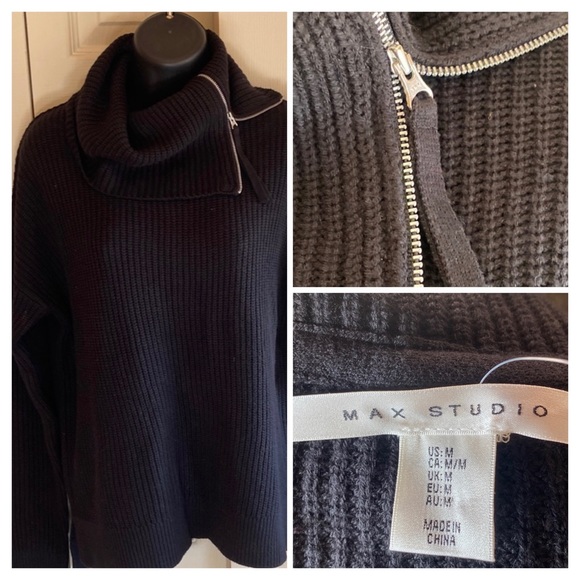 💥Max Studio Zipper Shaker Stitch Sweater🎁 - Picture 3 of 7